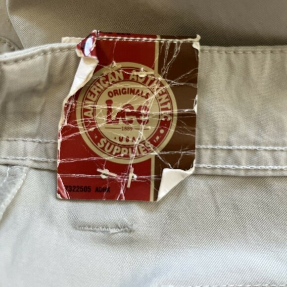 Lee Womens Cropped Capri Cargo Pants Tan Beige Pockets Size 9M New - Picture 10 of 12